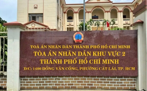 Địa chỉ Toà án nhân dân khu vực 2, Tp. HCM